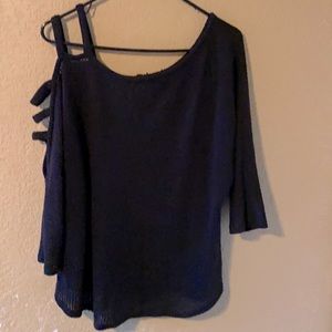 Off shoulder black sweater